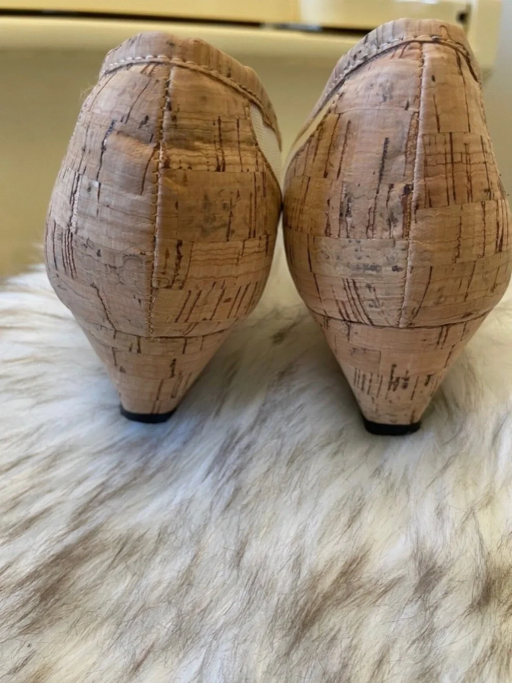 Vaneli Cork Open-Toe Wedges – Size 8.5S 🤎